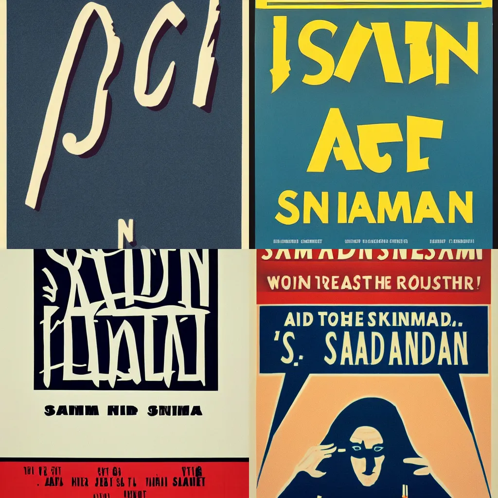 Prompt: a sign that says the sandman on it, a poster by edward ruscha, tumblr contest winner, letterism, logo, concert poster, movie poster