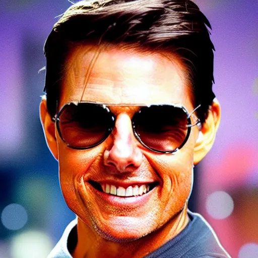 Image similar to meme with tom cruise about colorful owls