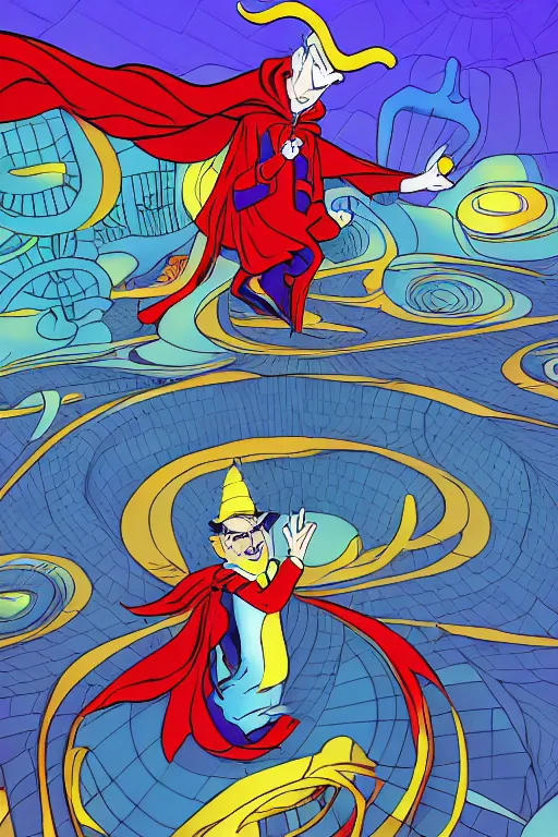 Prompt: the third first image on the scattered absurdity server by Dr seuss and dr strange, very pretty, photorealistic, portal hopping and time warping with reckless abandon