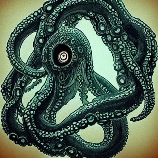 Image similar to “lovecraftian kraken”