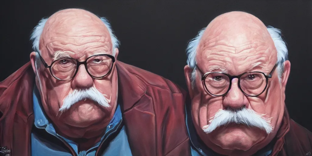 Image similar to wilford brimley staring intently into your soul diabeetus high fidelity painting high resolution trending on artstation