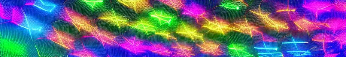 Prompt: abstract art representing a network, glowing neon mesh on a dark background