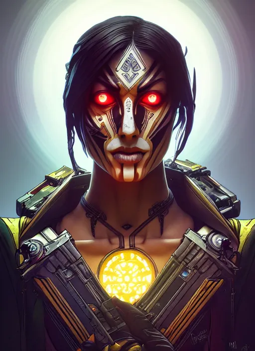 Image similar to symmetry!! portrait of borderlands 3 psycho, intricate, elegant, highly detailed, digital painting, artstation, concept art, smooth, sharp focus, illustration, art by artgerm and greg rutkowski and alphonse mucha, 8 k