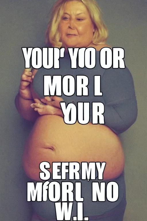 Image similar to your mom is so fat....