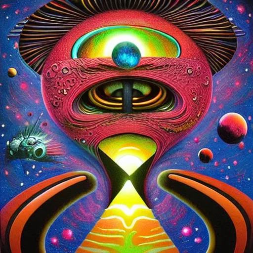 Image similar to by naoto hattori vantablack highly detailed. a beautiful print of a space battle with wild, bright colors.