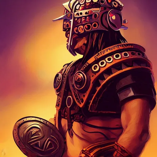 Prompt: cyberpunk viking helmet mask aztec warrior goddess robot ninja, art gta 5 cover, official fanart behance hd artstation by jesper ejsing, by rhads, makoto shinkai and lois van baarle, ilya kuvshinov, ossdraws