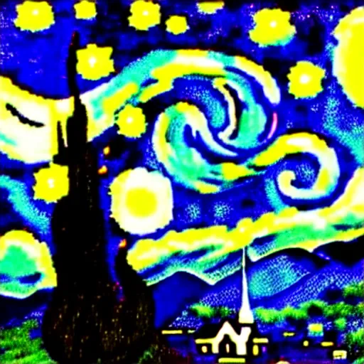 Image similar to photo of a giant shouting ( ( stay puft marshmallow man ) ) in the style of starry night by vincent van gogh intricate detail, low angle, blockbuster ghostbusters movie
