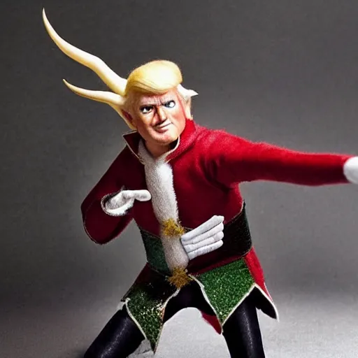 Image similar to a fantasy elf that looks like donald trump, photo shoot