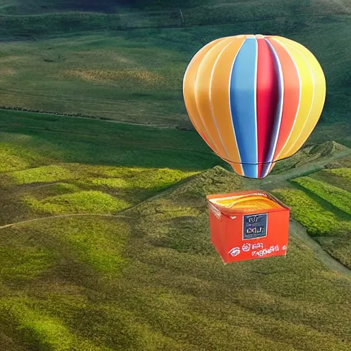 Image similar to cup noodle hot air balloon