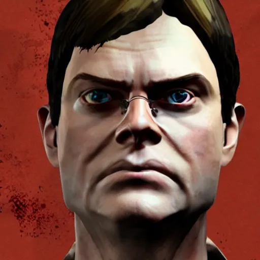 Prompt: dwight schrute in dishonored concept art
