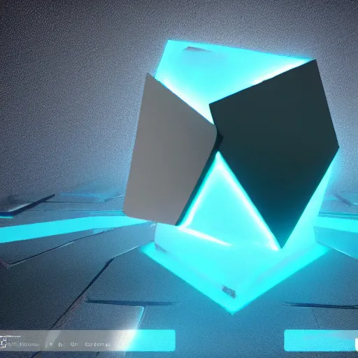 Image similar to product rendering for a mystical ethereal cube, alien, futuristic, scifi, octane render, award winning