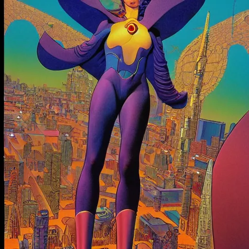 Image similar to heaven city art by jean giraud, moebius, don lawrence and alex ross and john romita jr, smooth focus, sharp details, detailed details, bokeh, 4 k, fine 5 k details