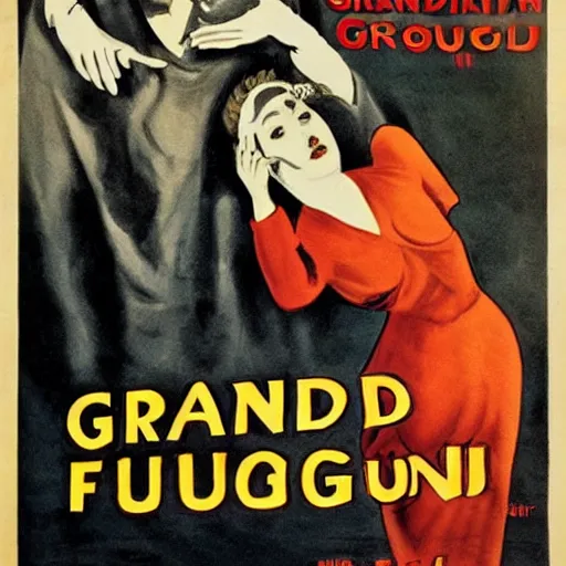 Prompt: grand guignol poster