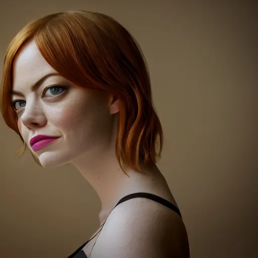 Image similar to angel emma stone, portrait, sharp focus, award winning dslr photography, clear image, global illumination, radiant lighting, intricate environment