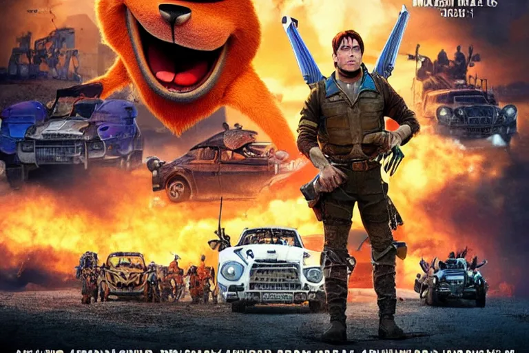 Image similar to nick wilde, heavily armed and armored facing down armageddon in a dark and gritty reboot from the makers of mad max : fury road : witness me