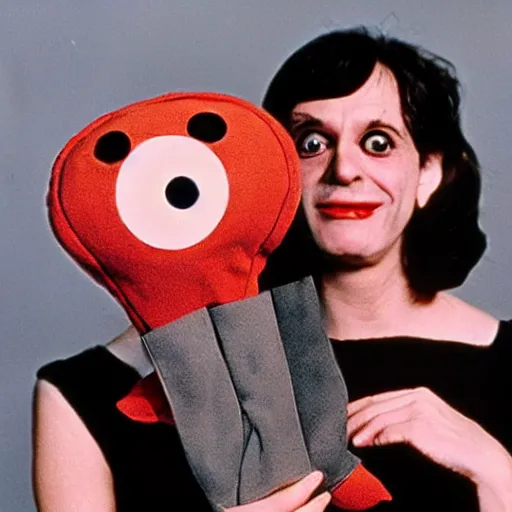 Image similar to 1976 a hand puppet with googly eyes 16mm Almodovar John Waters Russ Meyer Doris Wishman old photo