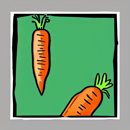 Prompt: a carrot by andy warhol, digital art, trending on artstation