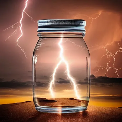 Image similar to lightning in a jar