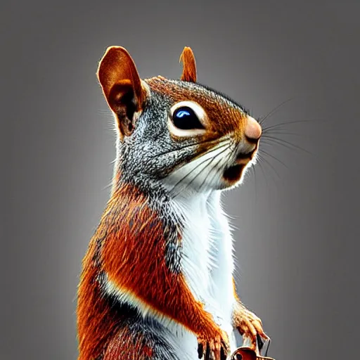 Image similar to a squirrel, digital art by Max Grecke