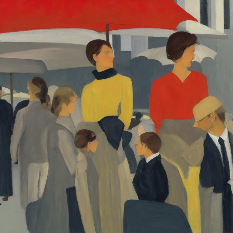 Image similar to dreaming from a new economy and a new financial system, painted by Alex Katz, painted by Edward Hopper, airbrush