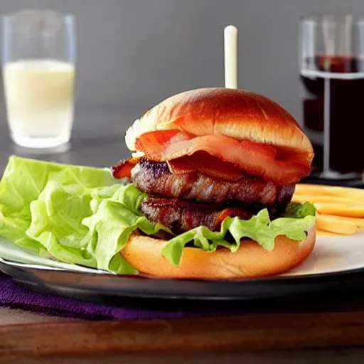 Image similar to bacon wrapped bacon cheeseburger