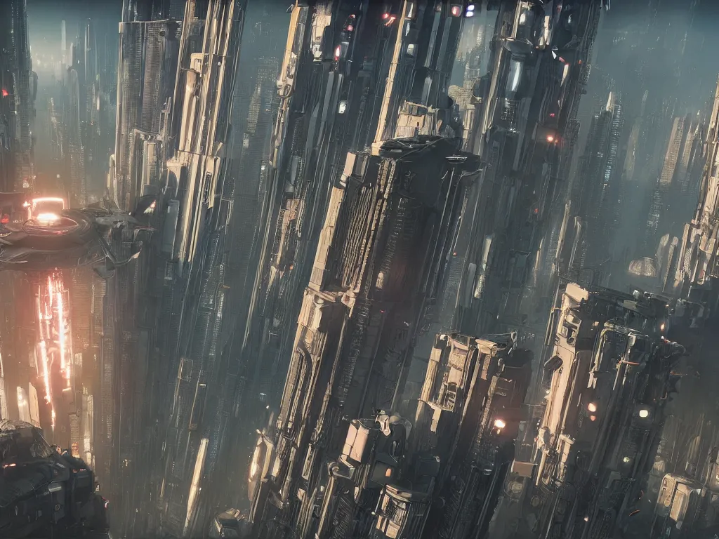 Prompt: the cyberpunk feeling ty - 1 5 4 above a future city, amazing futuristic, scientific and technological sense. cinematic lighting, hyperdetailed, extra wide, japanese animation, greg rutkowski, james gurney, johannes voss.