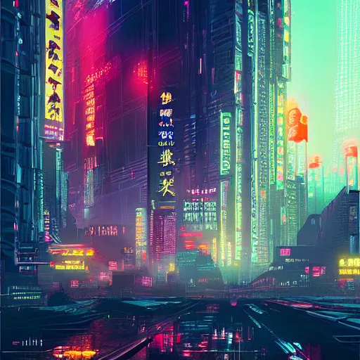 Prompt: A professional digital painting of a far-future cyberpunk city, shanghai, by Alena Aenami and blade runner and akira, trending on Artstation,