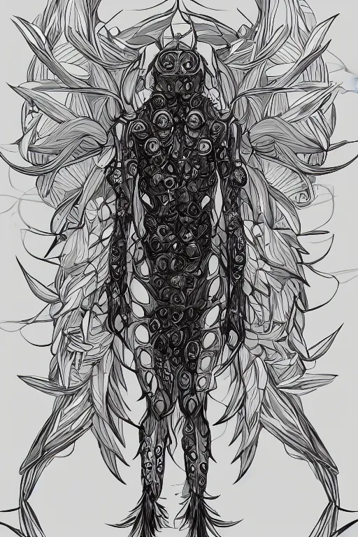 Image similar to a humanoid figure flower monster, symmetrical, digital art, sharp focus, trending on art station, anime