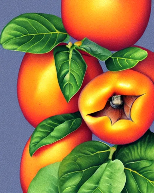 Image similar to persimmon illustration