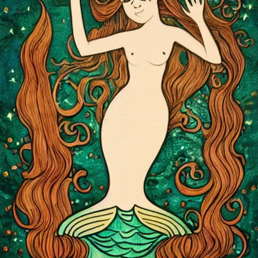 Image similar to a mermaid,