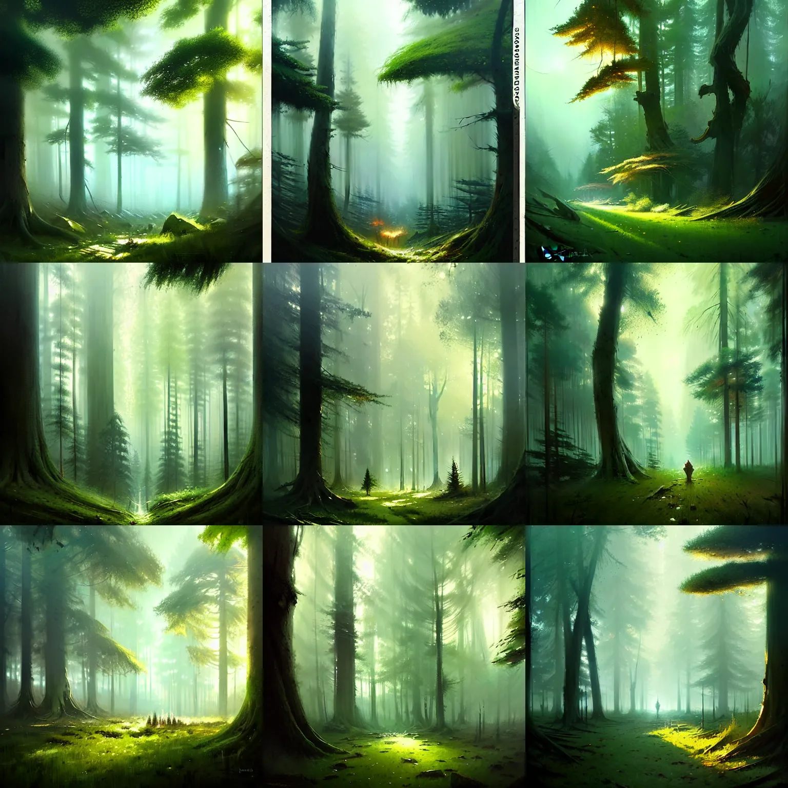 Image similar to a beautiful forest by Greg Rutkowski