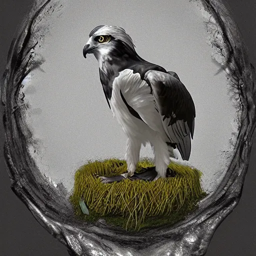 Prompt: holographic filmic dusty stream cone osprey pocket bowl fjord , by Bob Ross and Kati Horna and Titian , 2D game art , Zbrush Central , movie poster