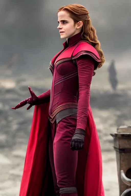 Image similar to Still of Emma Watson as Scarlett Witch