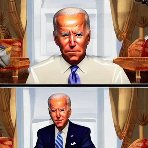 Prompt: joe biden in fortnite