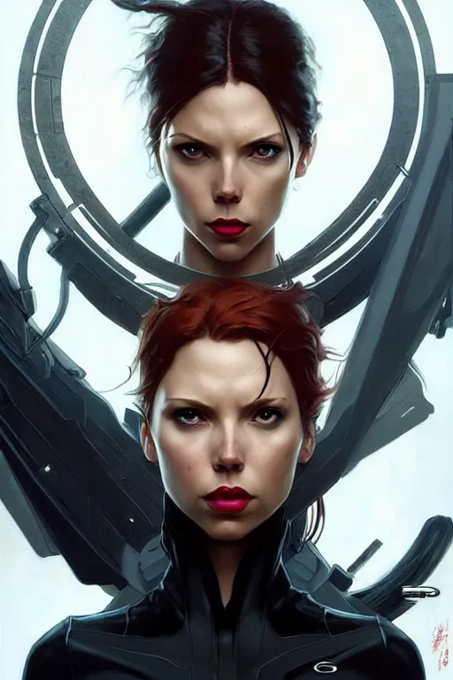 Image similar to aeon flux as black widow profile picture by Greg Rutkowski, matte painting, intricate, fantasy concept art, elegant, by Stanley Artgerm Lau, golden ratio, thomas kindkade, alphonse mucha, loish, norman Rockwell,