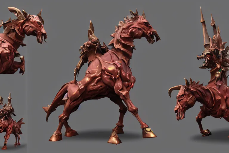 Prompt: 3d sculpt of an evil undead carousel horse, artstaton, League of Legends, overwatch, digital illustration, dark souls, lord of the rings