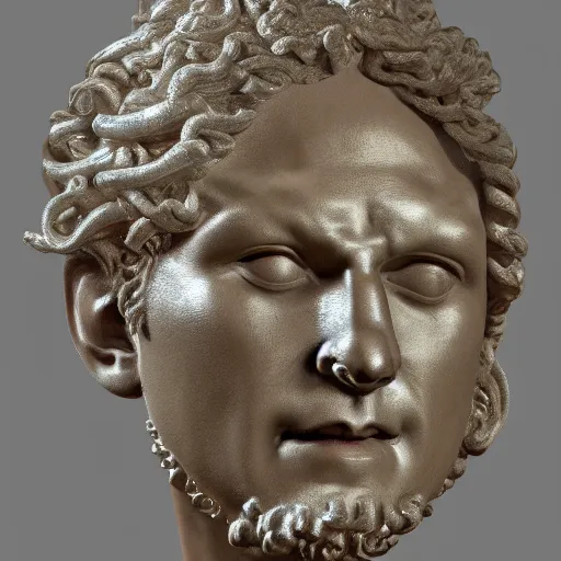 Prompt: a neon ring around a renaissance statue head, ray tracing, hyper - realistic, hyper detailed, 8 k resolution, sharp focus