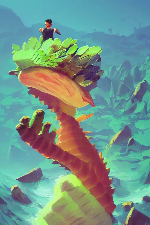 Prompt: 3 d render creature animal sushi cristal eye roots cactus fish wing elemental flush of force nature micro world fluo, art gta 5 cover, official fanart behance hd artstation by jesper ejsing, by rhads, makoto shinkai and lois van baarle, ilya kuvshinov, ossdraws