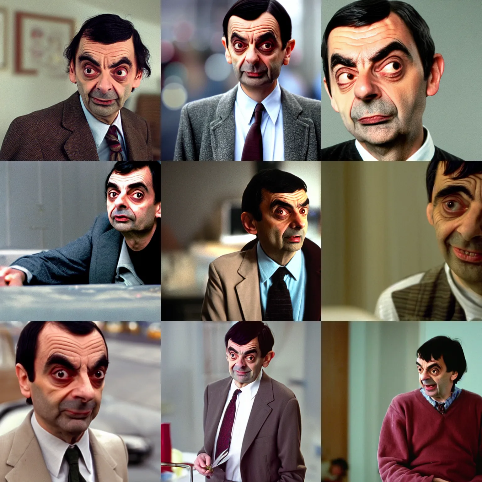 Prompt: mr bean in requiem for a dream