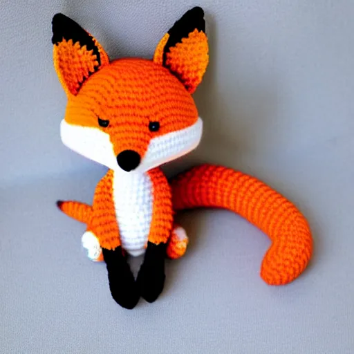 Image similar to cute fox Amigurumi