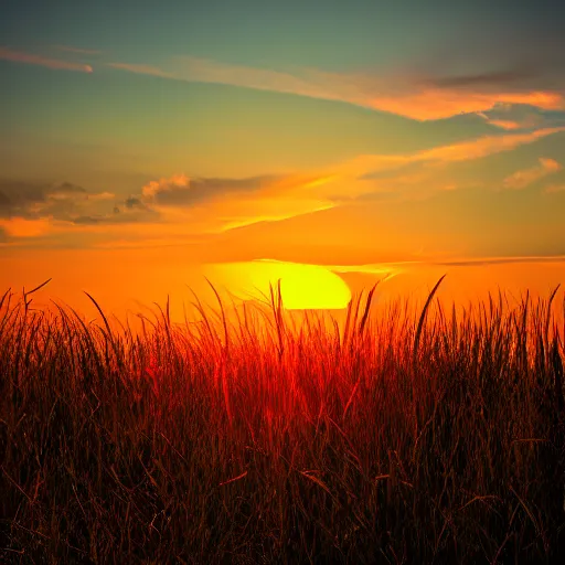 Prompt: stock photo of setting sun, photoreallism, reallism