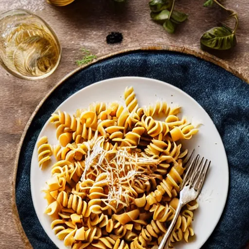 Image similar to photo of a plate of pasta made of human hair