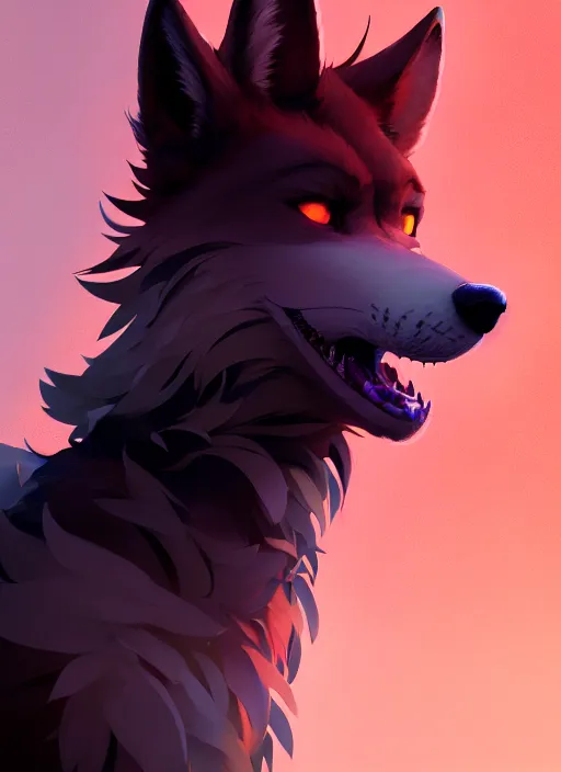 Image similar to beautiful headshot portrait of a black male anthropomorphic wolf fursona long red hair. character design by cory loftis, fenghua zhong, ryohei hase, ismail inceoglu and ruan jia. artstation, volumetric light, highly detailed, photorealistic, fantasy, rendered in octane