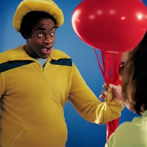 Image similar to “a still of Bill Hader playing Fat Albert in a movie”