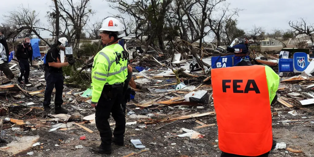 Image similar to FEMA shows up to a disaster with something unexpected