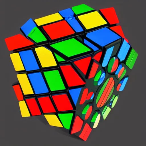 Prompt: A rubik's cube, cubist artwork, trending on artstation, award-winning