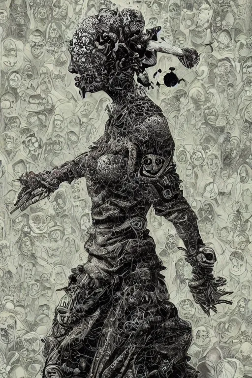 Image similar to Plague goddess painting by Dan Hillier, trending on artstation, artstationHD, artstationHQ, 4k, 8k