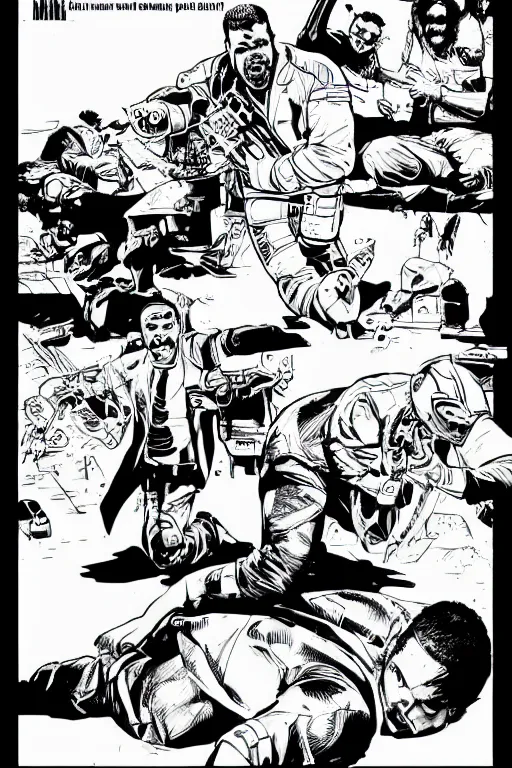 Prompt: billy mays action pose, a page from cyberpunk 2 0 2 0, style of paolo parente, style of mike jackson, adam smasher, johnny silverhand, 1 9 9 0 s comic book style, white background, ink drawing, black and white, colouring pages