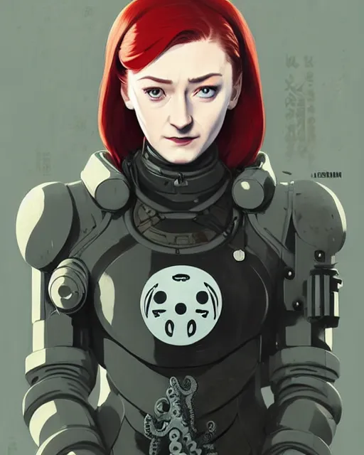 Prompt: cyborg sansa stark wearing octopus!!! gas mask, audrey plaza, fine detail!! anime!! realistic shaded lighting!! poster by ilya kuvshinov katsuhiro otomo ghost in the shell, magali villeneuve, artgerm, jeremy lipkin and michael garmash and rob rey