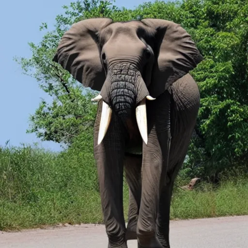 Prompt: a elephant riding a bike